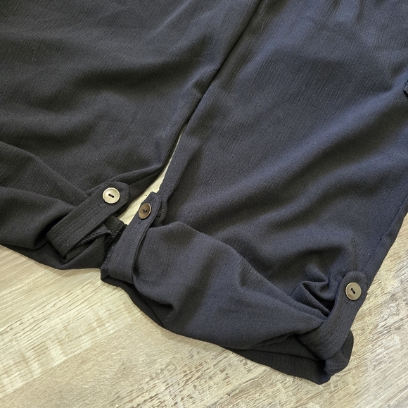 Maggie Barnes Convertible Pants Capris Women's Size 1X Dark Black Lightweight - Picture 8 of 12